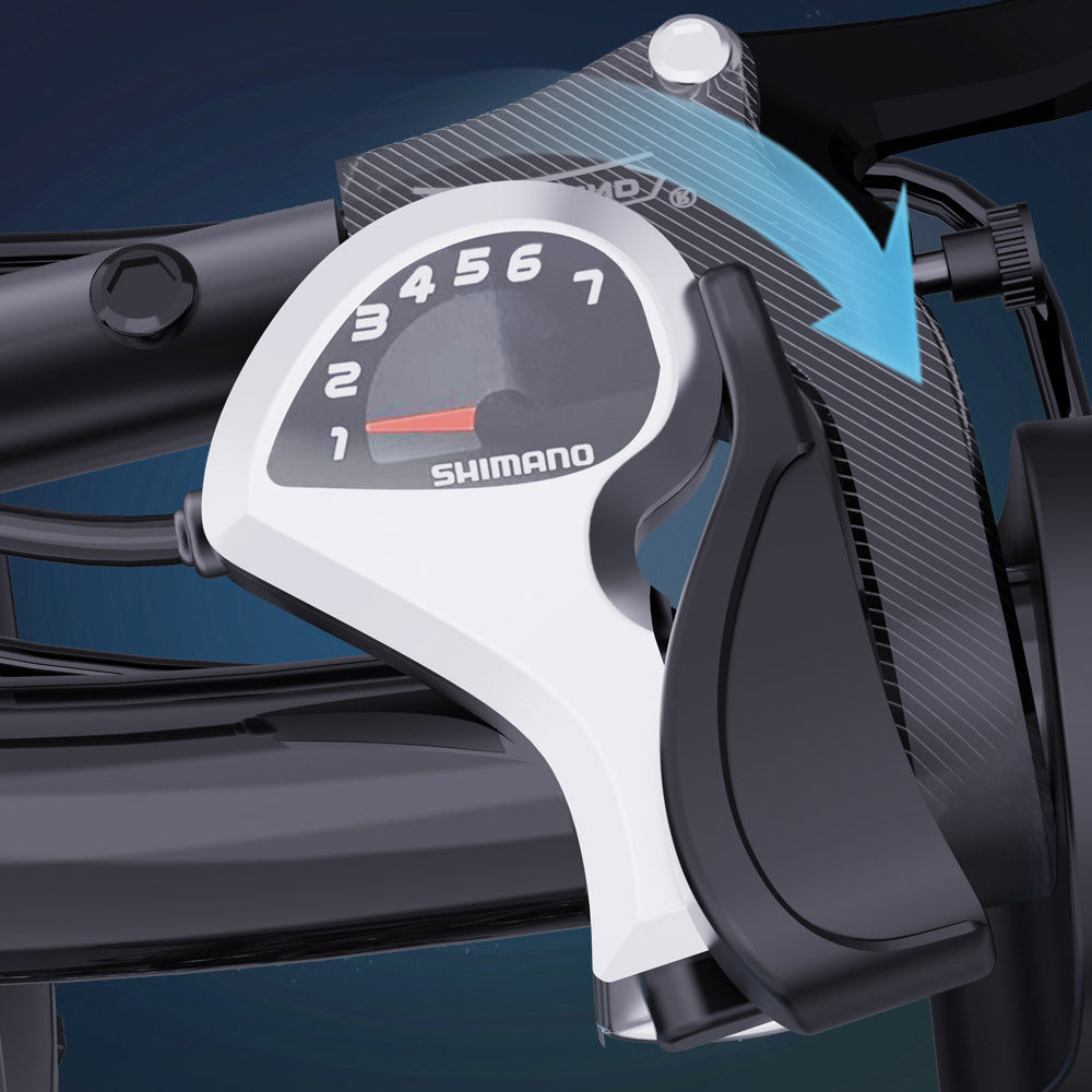 Elektrokolo Ridstar E26 Pro, motor 1000 W*2, baterie 48 V 23 Ah, tlusté pneumatiky 26*4 palce, maximální rychlost 49 km/h, dojezd 75 km, dvojitá hydraulická brzda, celoodpružené, řazení Shimano 7 rychlostí