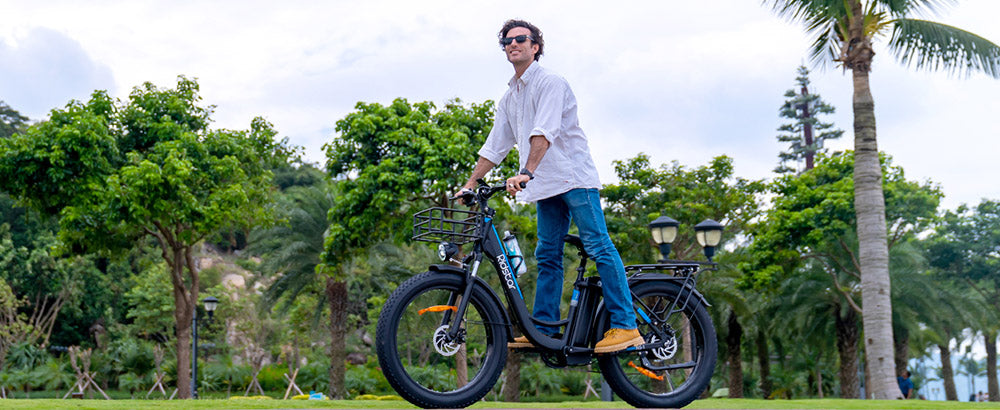 Elektrokolo Ridstar MN26, motor 750 W, tlusté pneumatiky 26*4,0', baterie 48 V 20 Ah, maximální rychlost 58 km/h, maximální dojezd 90 km, řazení Shimano 7 rychlostí, mechanická kotoučová brzda