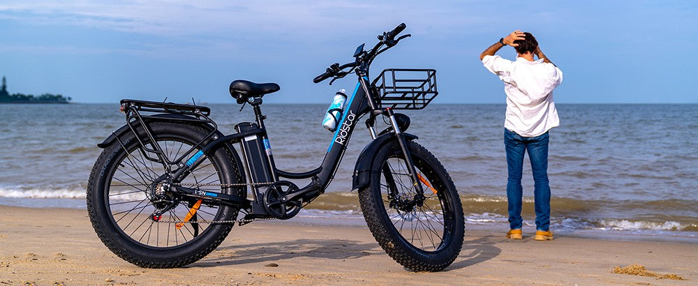 Elektrokolo Ridstar MN26, motor 750 W, tlusté pneumatiky 26*4,0', baterie 48 V 20 Ah, maximální rychlost 58 km/h, maximální dojezd 90 km, řazení Shimano 7 rychlostí, mechanická kotoučová brzda