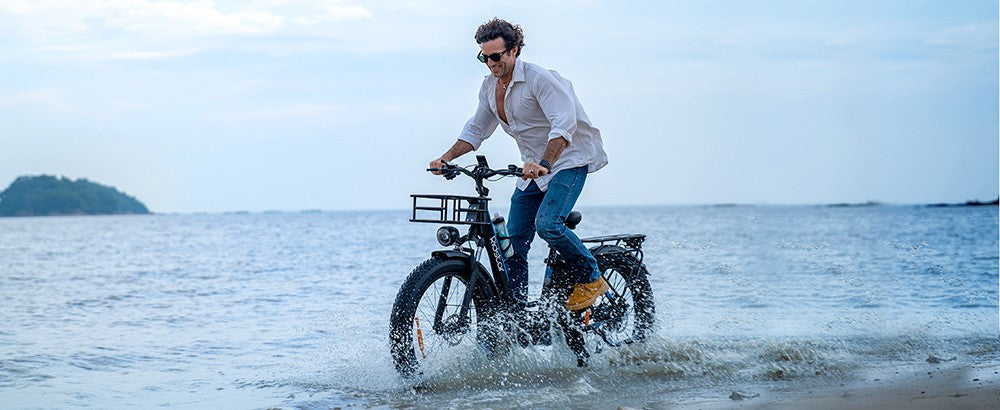 Elektrokolo Ridstar MN26, motor 750 W, tlusté pneumatiky 26*4,0', baterie 48 V 20 Ah, maximální rychlost 58 km/h, maximální dojezd 90 km, řazení Shimano 7 rychlostí, mechanická kotoučová brzda