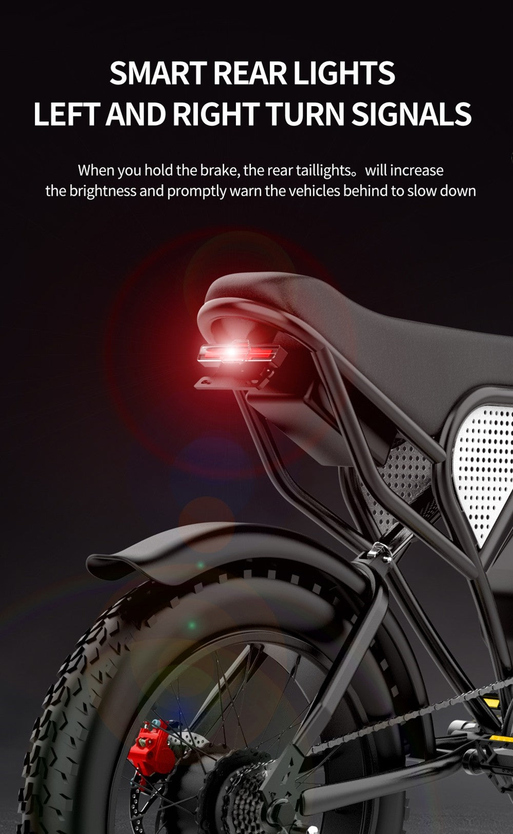 Elektrokolo Ridstar Q20, bezkartáčový motor 1000 W, tlusté pneumatiky 20*4 palce, 48 V, 20 Ah, vyměnitelná baterie, maximální rychlost 48 km/h, dojezd 120 km, hydraulická kotoučová brzda