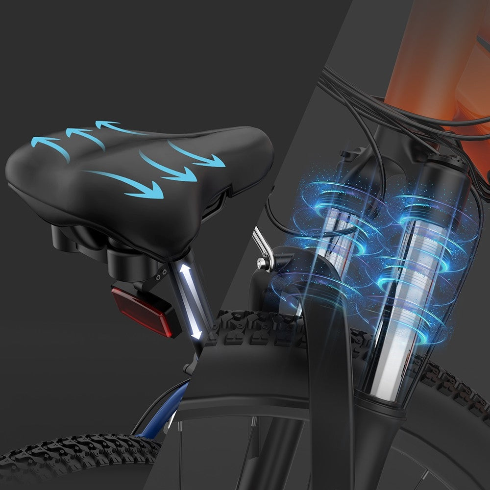 Elektrokolo Ridstar S29, pneumatiky 29*2,0 palce, motor 1000 W, baterie 48 V, 15 Ah, maximální rychlost 50 km/h, dojezd 80 km, mechanické kotoučové brzdy SHIMANO, 21 rychlostí