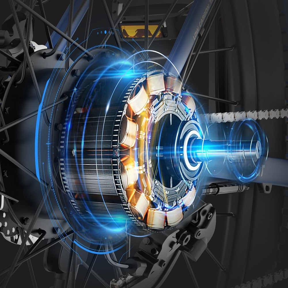 Elektrokolo Ridstar S29, pneumatiky 29*2,0 palce, motor 1000 W, baterie 48 V, 15 Ah, maximální rychlost 50 km/h, dojezd 80 km, mechanické kotoučové brzdy SHIMANO, 21 rychlostí