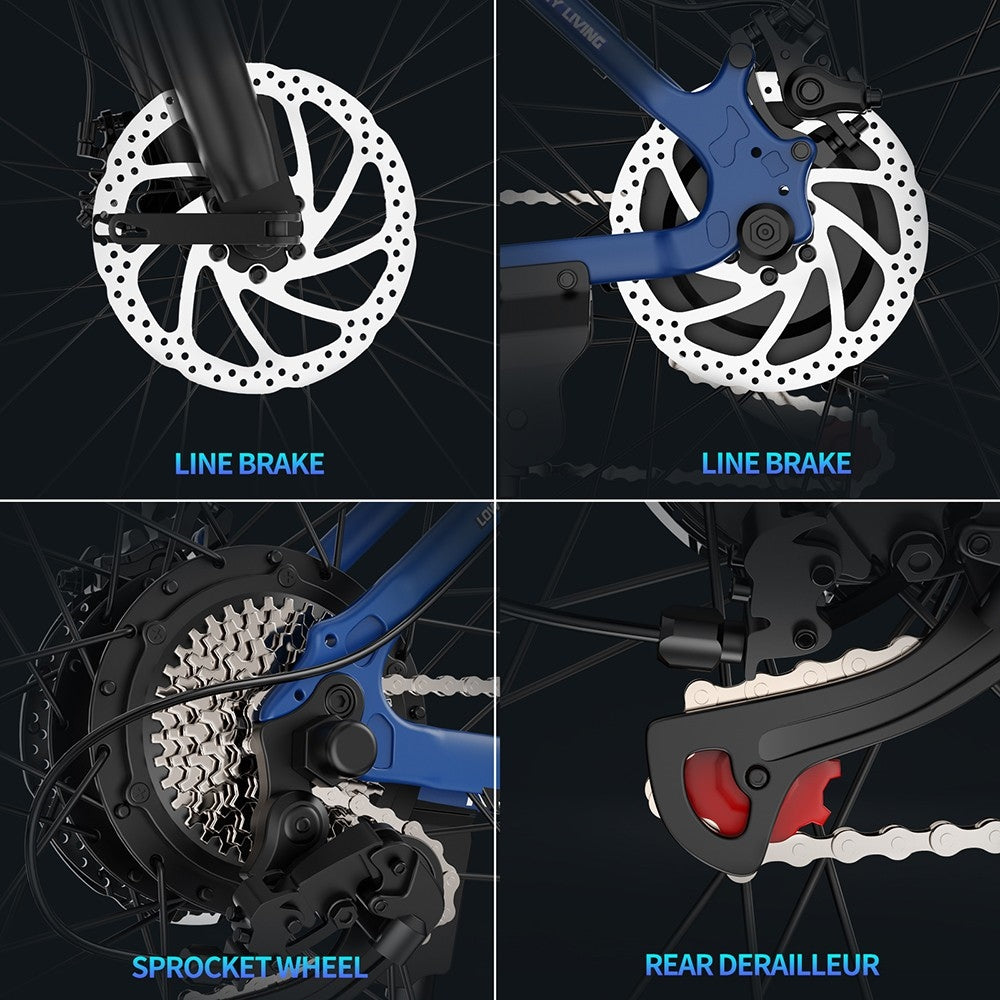 Elektrokolo Ridstar S29, pneumatiky 29*2,0 palce, motor 1000 W, baterie 48 V, 15 Ah, maximální rychlost 50 km/h, dojezd 80 km, mechanické kotoučové brzdy SHIMANO, 21 rychlostí