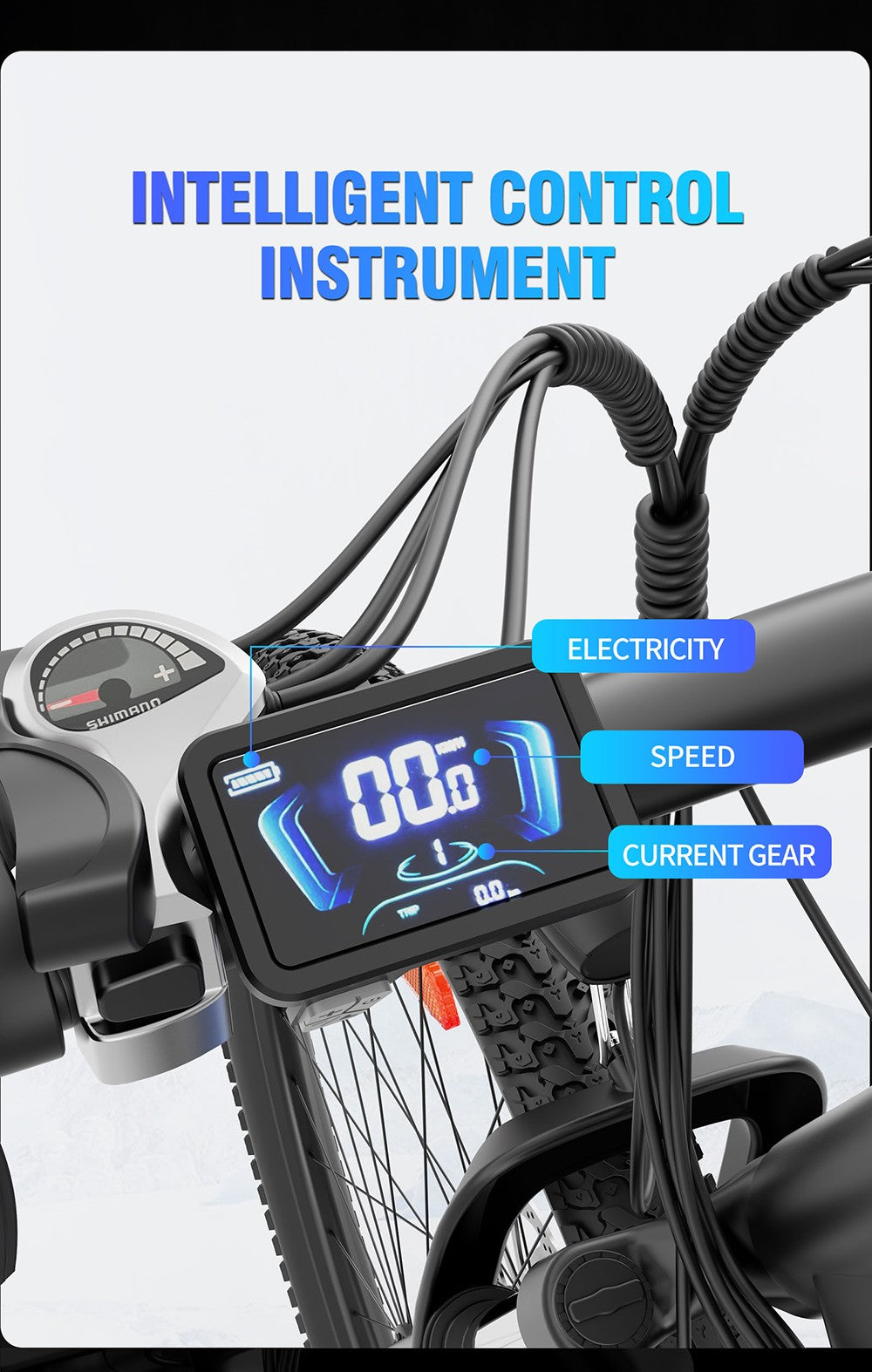 Elektrokolo Ridstar S29 Pro, motor 1000 W, baterie 48 V 15,6 Ah, pneumatiky 29*2,1 palce, maximální rychlost 48 km/h, dojezd 60 km, mechanická kotoučová brzda, tlumení předních nárazů, řazení Shimano 21 rychlostí