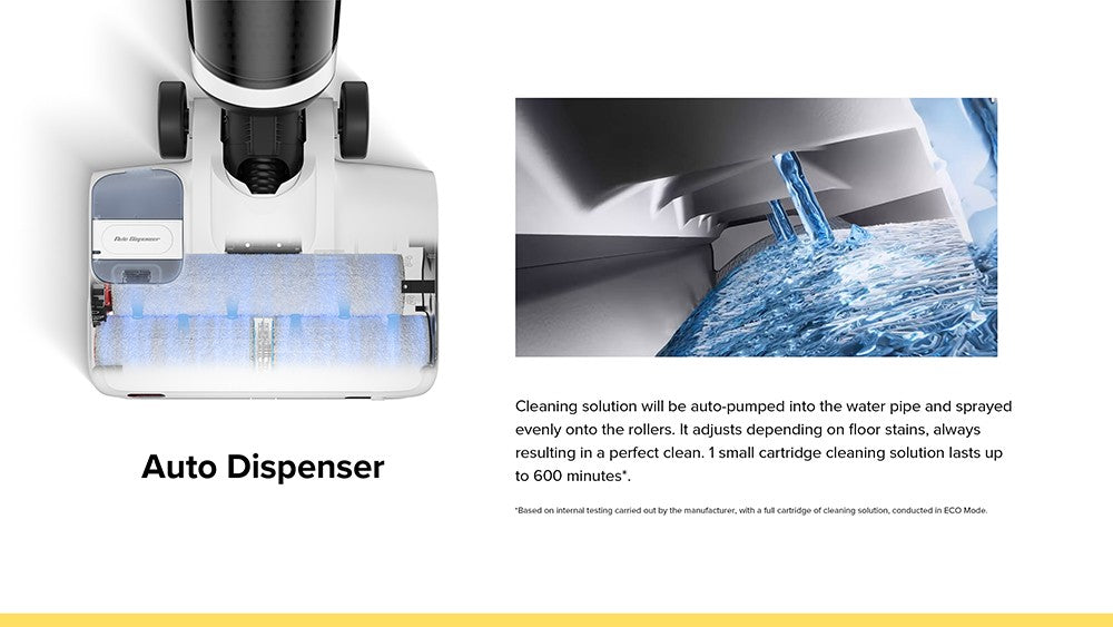 Roborock Dyad Pro Chytrý bezdrátový mokro-suchý vysavač 17000Pa Výkonný sací výkon Dvojité válce Čištění okrajů Samočištění Horkovzdušný samosušící Doba provozu 43 minut LED displej Ovládání aplikací a hlasová upozornění - Černý