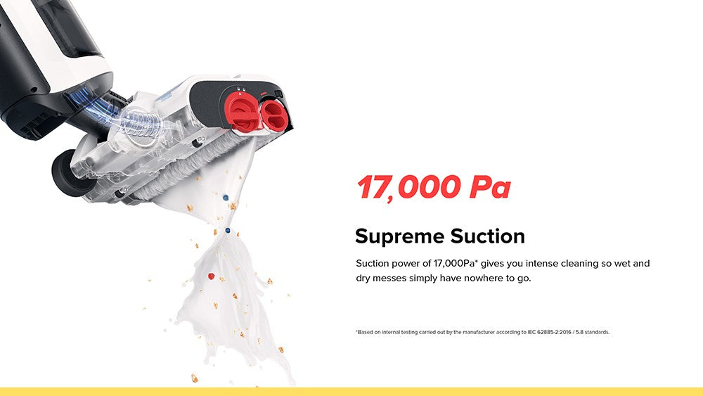 Roborock Dyad Pro Chytrý bezdrátový mokro-suchý vysavač 17000Pa Výkonný sací výkon Dvojité válce Čištění okrajů Samočištění Horkovzdušný samosušící Doba provozu 43 minut LED displej Ovládání aplikací a hlasová upozornění - Černý
