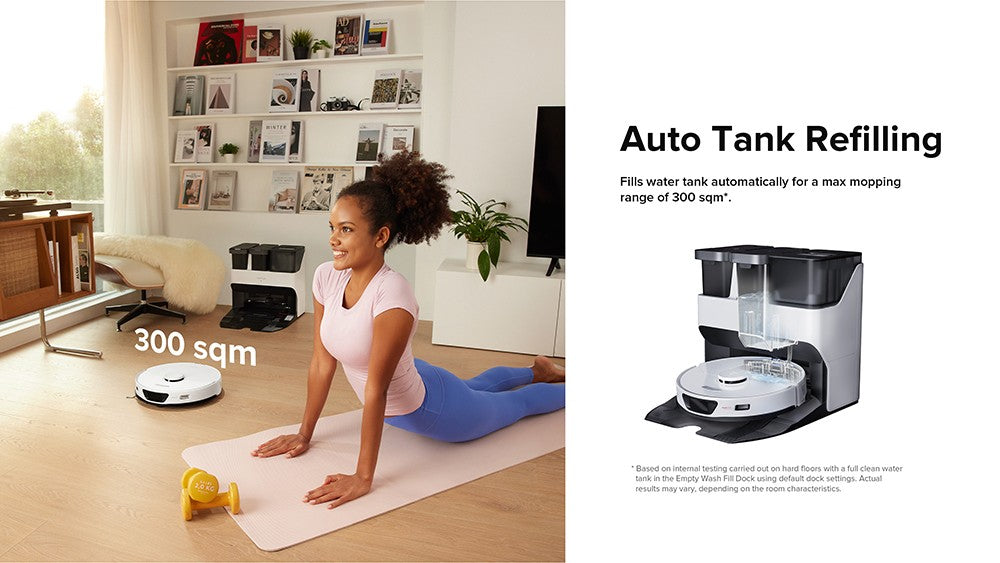 Robotický vysavač Roborock S7 Max Ultra, sací výkon 5500 Pa, automatické sušení, samočištění a vyprazdňování, vytírání VibraRise, reaktivní technologie vyhýbání se překážkám, rychlé a mimošpičkové nabíjení - bílý