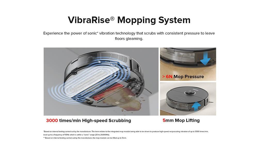 Robotický vysavač Roborock S8, 6000Pa, extrémní sací výkon, dvojitý válečkový kartáč, 3D strukturované světlo, vyhýbání se překážkám, sonická vibrace, mopování, automatické zvedání mopu, baterie 5200mAh, doba provozu 180 minut, 3D mapa, 400ml nádoba na prach, ovládání pomocí aplikace - černý (upgrade z Roborock S7)
