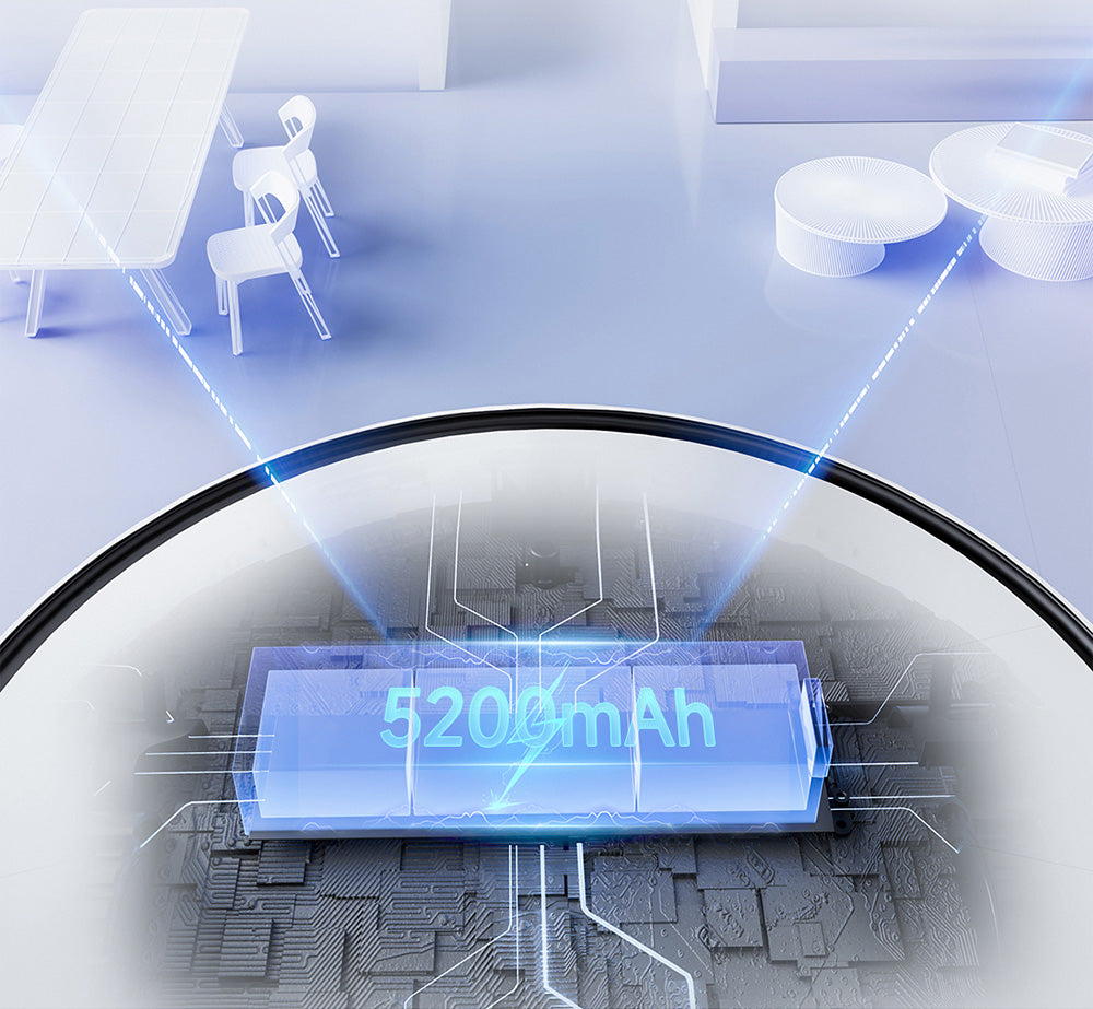 Robotický vysavač ROIDMI EVE MAX se samovyprazdňovací stanicí, maximálním sacím výkonem 5000 Pa, funkcí mopování, 3l prachovým sáčkem, maximální dobou provozu 250 minut, navigací LiDAR, mapováním více podlaží, ovládáním aplikací a hlasem