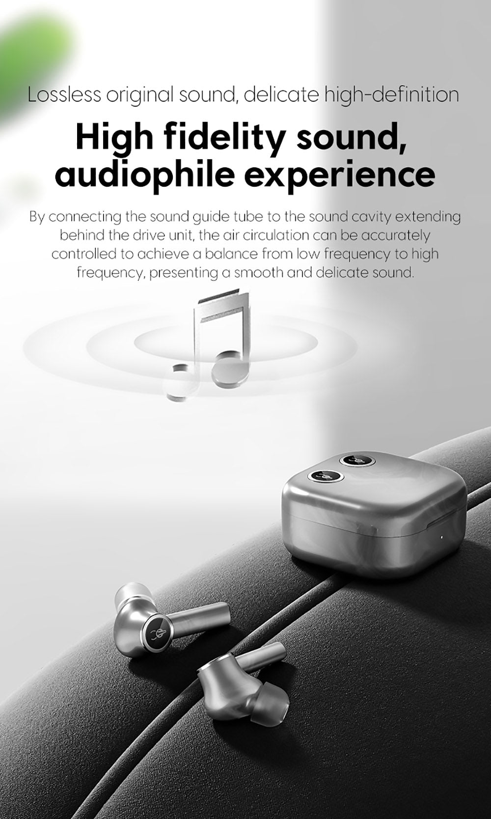 Bezdrátová sluchátka Sabbat E18 TWS s Bluetooth 5.2, hudbou a hraním – černá