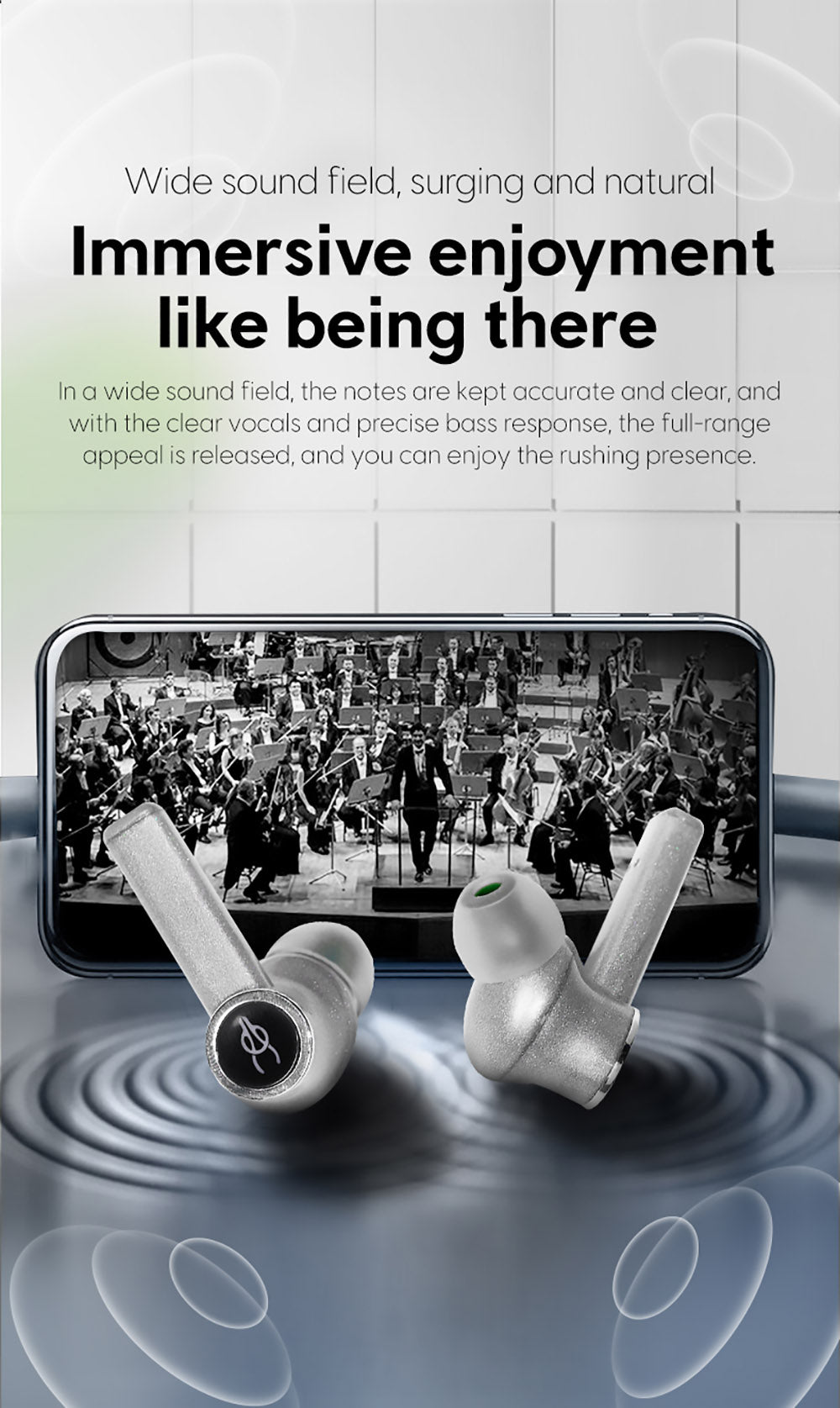 Bezdrátová sluchátka Sabbat E18 TWS s Bluetooth 5.2, hudbou a hraním – černá