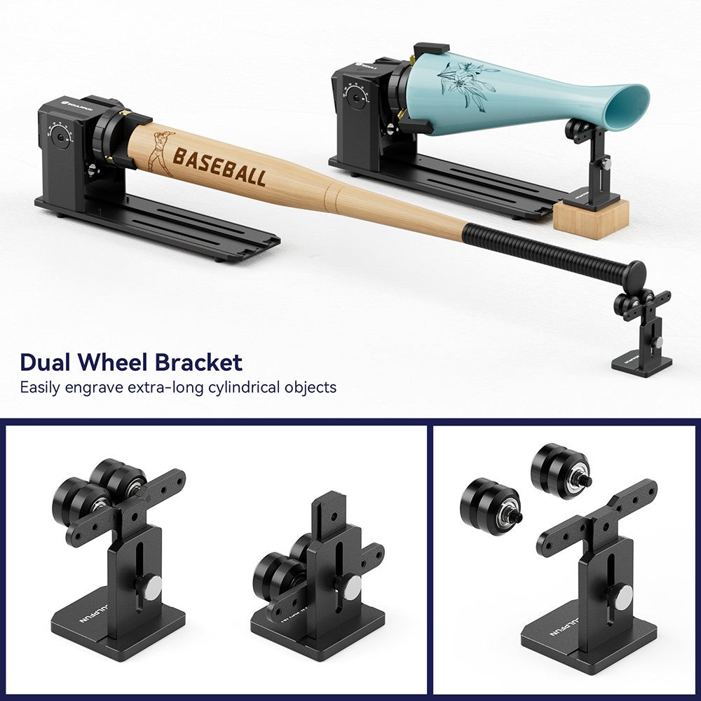 Rotační laserový modul SCULPFUN RA Pro, pro laserové gravírování válcových/nepravidelně kulatých objektů, bez válečku