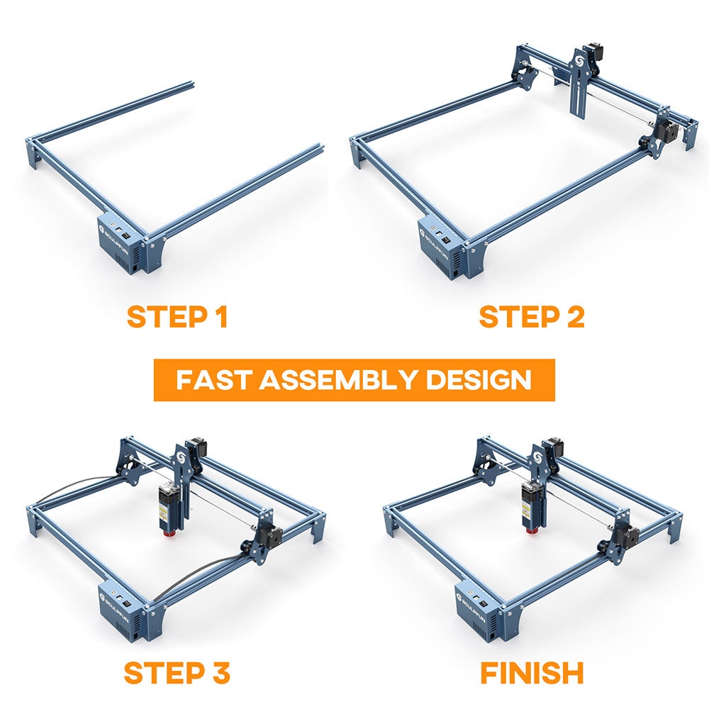 Laserový gravírovací stroj Sculpfun S9, celokovový CNC laserový gravírovací stroj, 5,5 W, vysoce přesná gravírovací plocha 410x420 mm