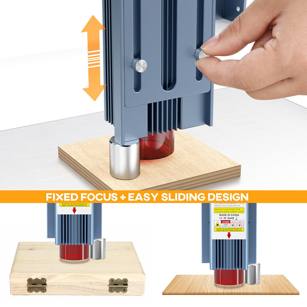 Laserový gravírovací stroj Sculpfun S9, celokovový CNC laserový gravírovací stroj, 5,5 W, vysoce přesná gravírovací plocha 410x420 mm