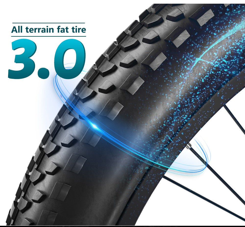 Shengmilo MX05 26palcové horské elektrokolo s tlustými pneumatikami, motor Bafang 500 W, maximální rychlost 42 km/h, baterie 48 V 15 Ah, dojezd 60 km, dvojité olejové kotoučové brzdy