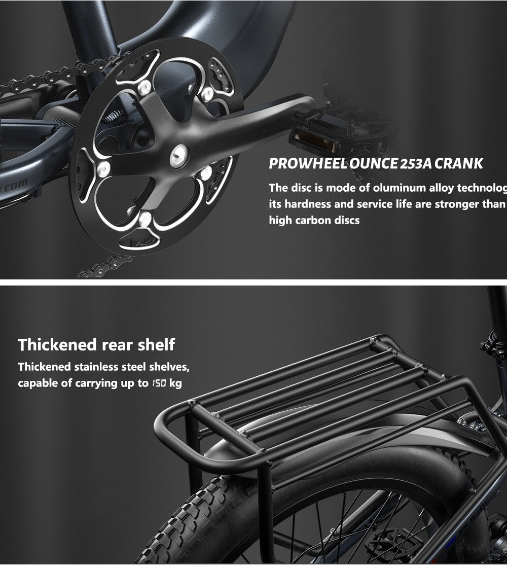 Shengmilo MX05 26palcové horské elektrokolo s tlustými pneumatikami, motor Bafang 500 W, maximální rychlost 42 km/h, baterie 48 V 15 Ah, dojezd 60 km, dvojité olejové kotoučové brzdy