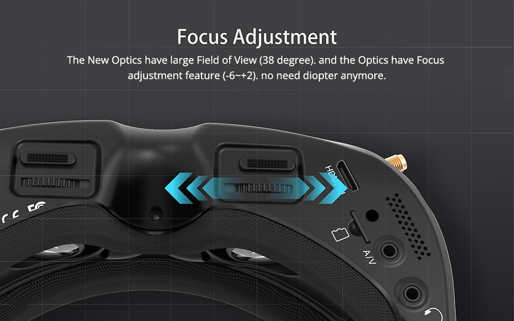 Skyzone SKY04O OLED FPV brýle s rozlišením 1024x768 a přijímačem SteadyView 5,8 GHz