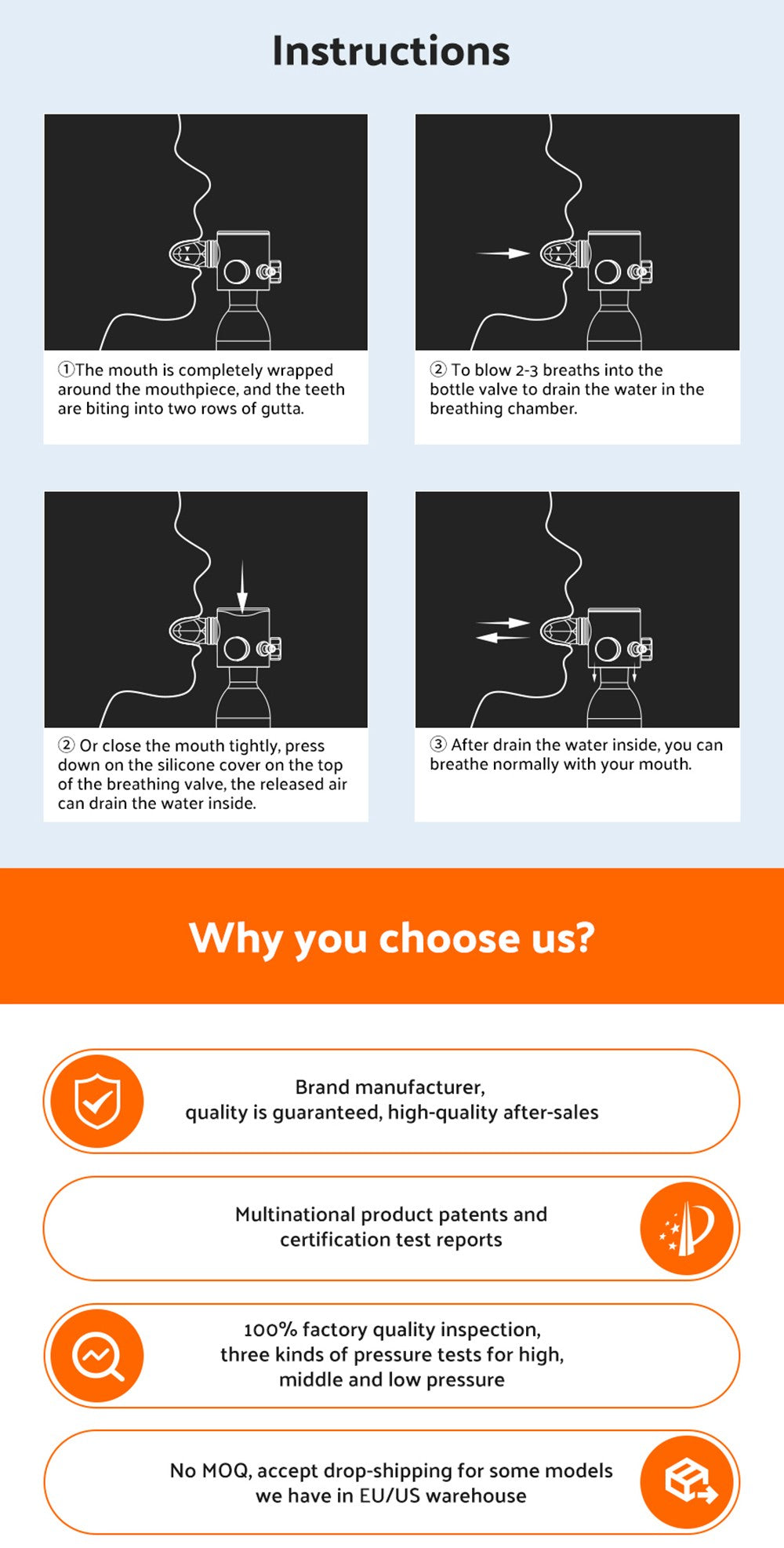 SMACO S300 Plus 0,5l mini potápěčská lahev - černá