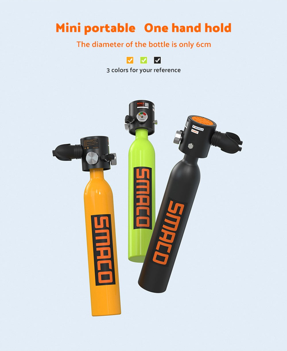 SMACO S300 Plus 0,5l mini potápěčská lahev - černá