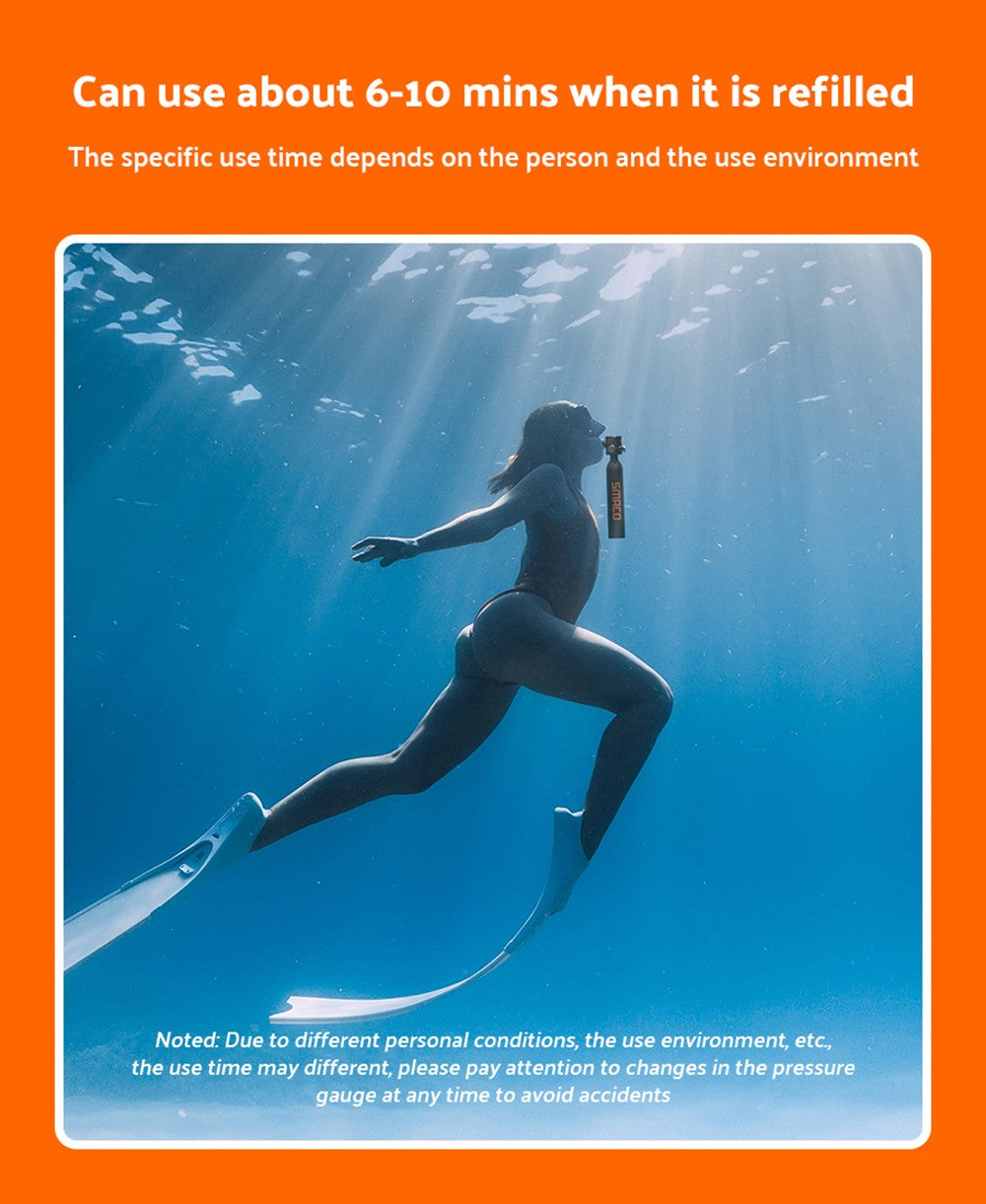 SMACO S300 Plus 0,5l mini potápěčská lahev - černá