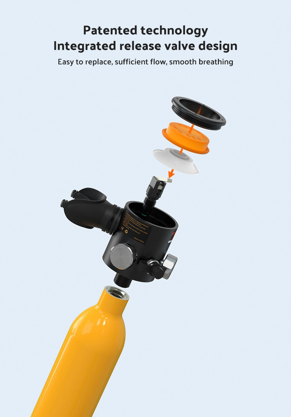 SMACO S300 Plus 0,5l mini potápěčská lahev - černá