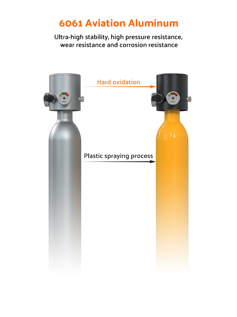 SMACO S300 Plus 0,5l mini potápěčská lahev - černá