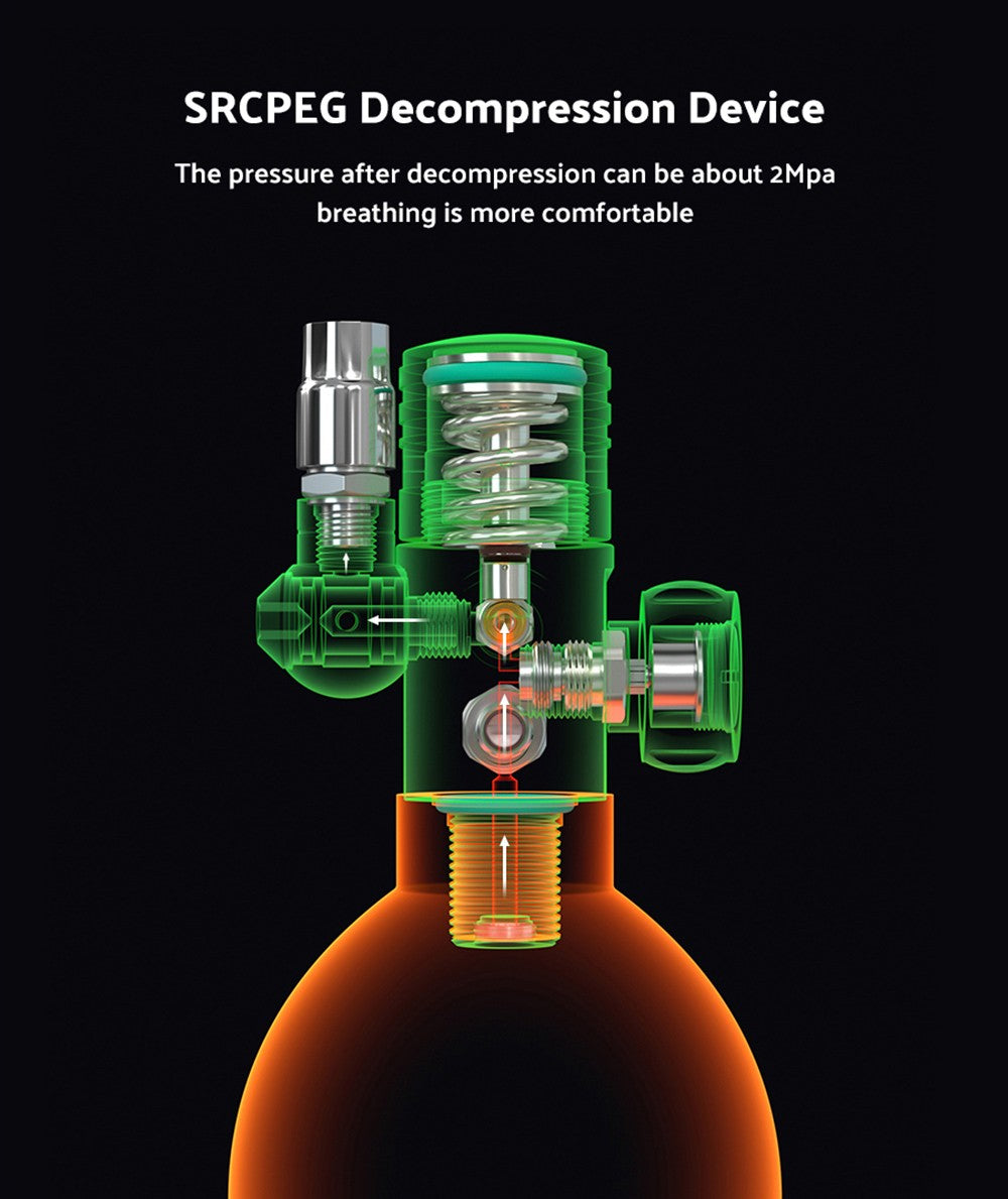 Potápěčská lahev SMACO S400 Pro 1l - černá