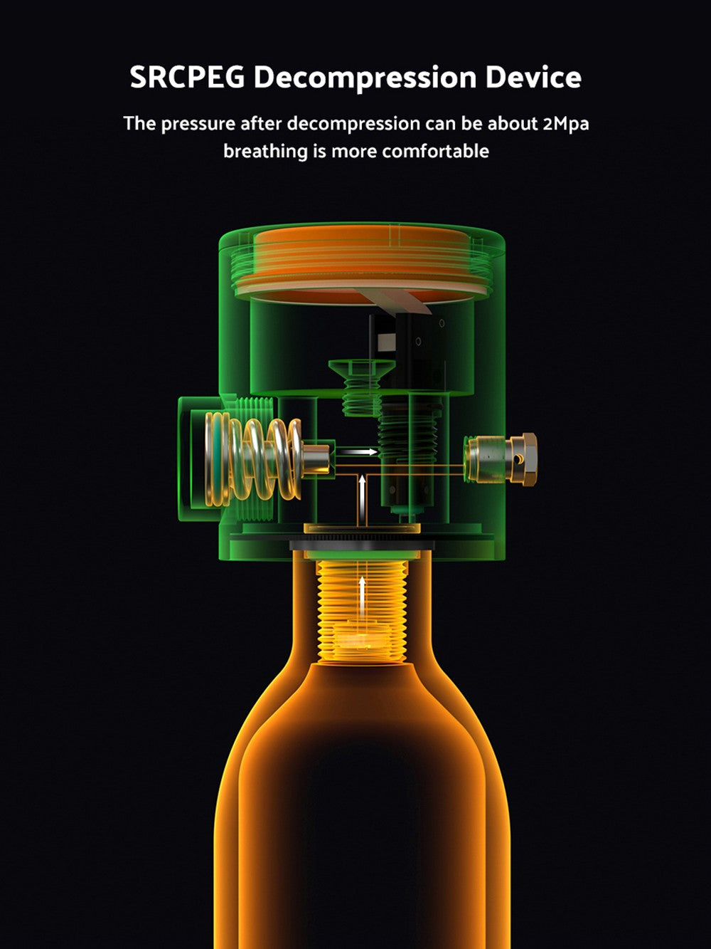 Potápěčská lahev SMACO S500 0,7 l mini - černá