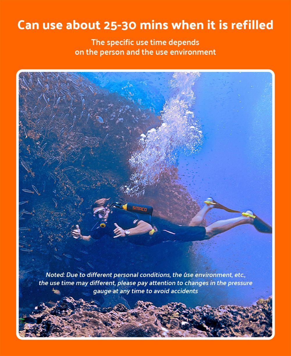 Potápěčská lahev SMACO S700 Plus 2L - černá