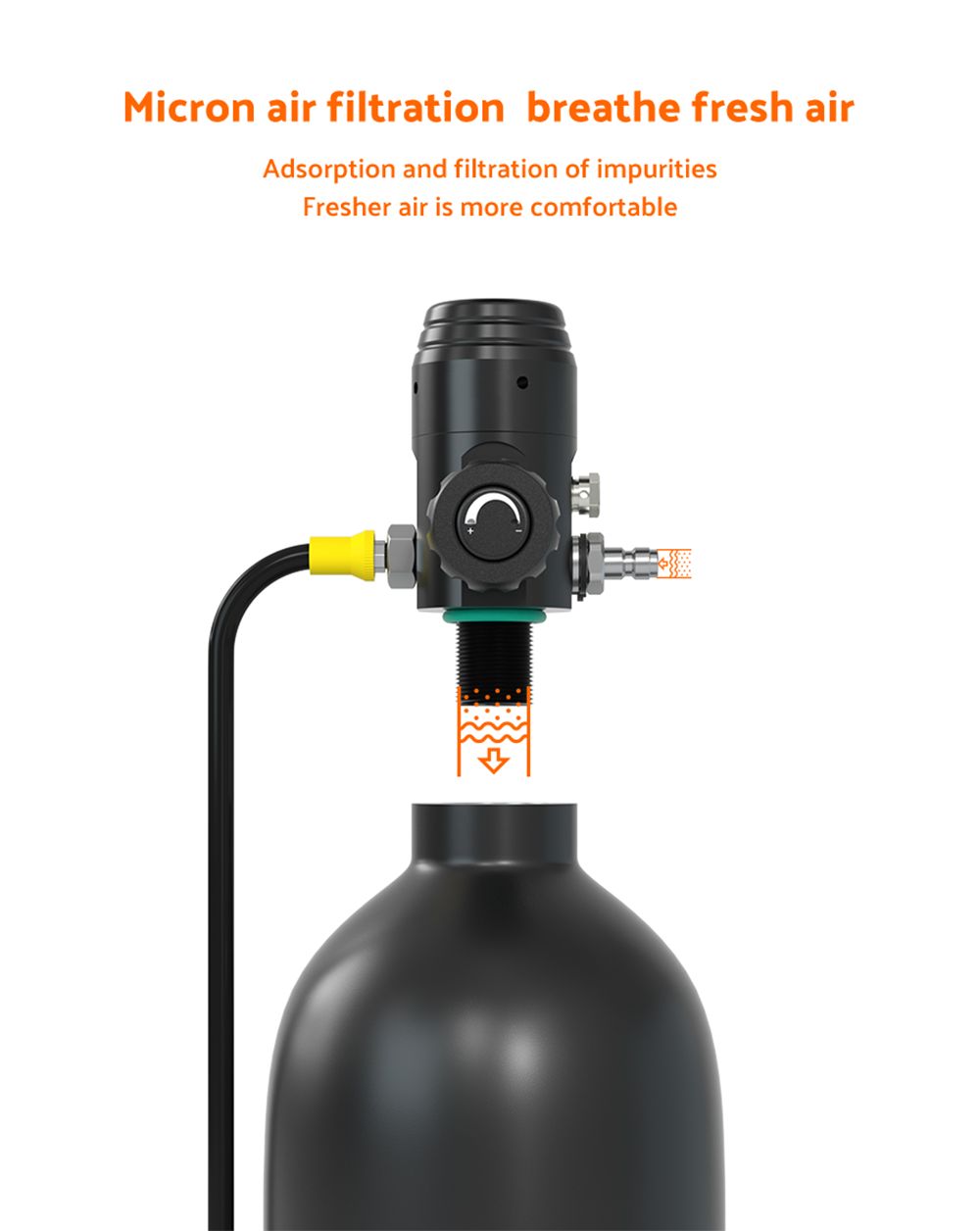 Potápěčská lahev SMACO S700 Plus 2L - černá