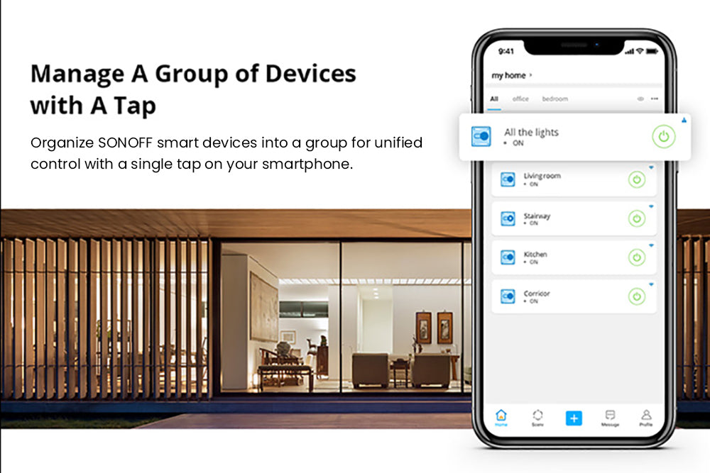 Bezdrátový WiFi chytrý spínač SONOFF Basic R2, DIY modul, pro automatizaci chytré domácnosti, hlasové ovládání, funguje s Alexou a Google Home