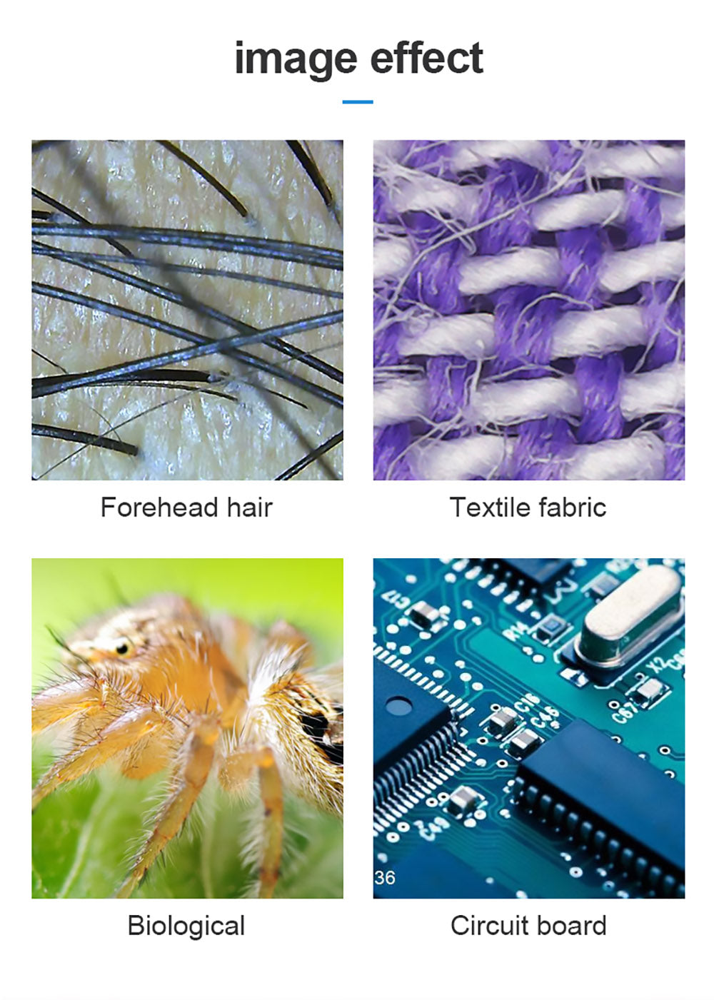 SUNUO 314 Chytrý WiFi mikroskop, 0,3MP pixelů, 360stupňová otočná základna, 1000násobný zoom, 8 LED světel