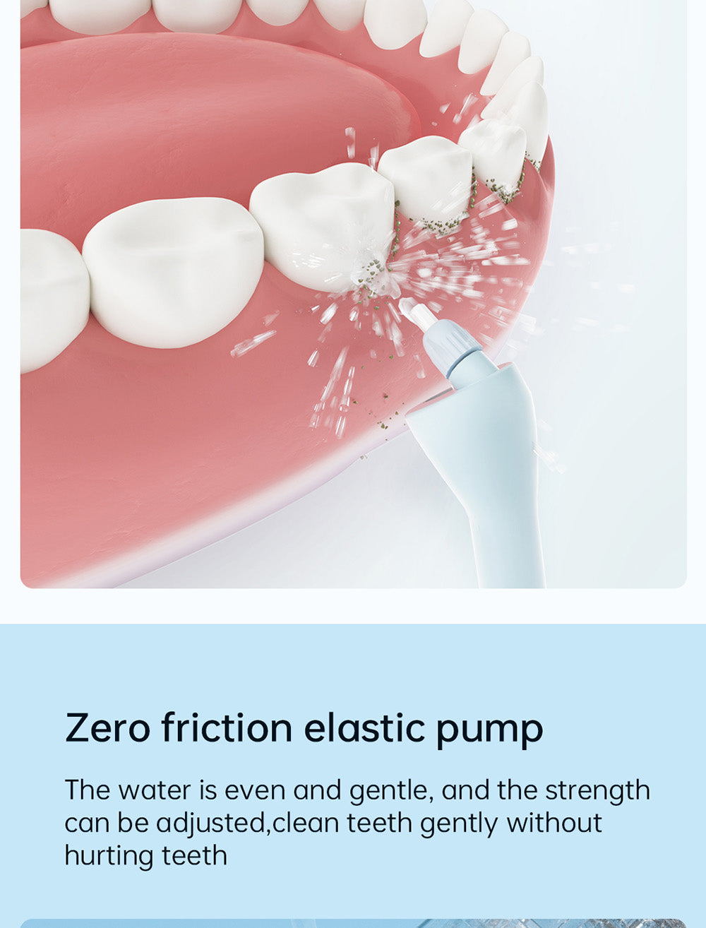 SUNUO C3 PRO Inteligentní vizuální ústní irigátor Zubní myčka s UV sterilizací, 5MP HD kamerou, WiFi připojením, vodotěsností IPX7 - bílá