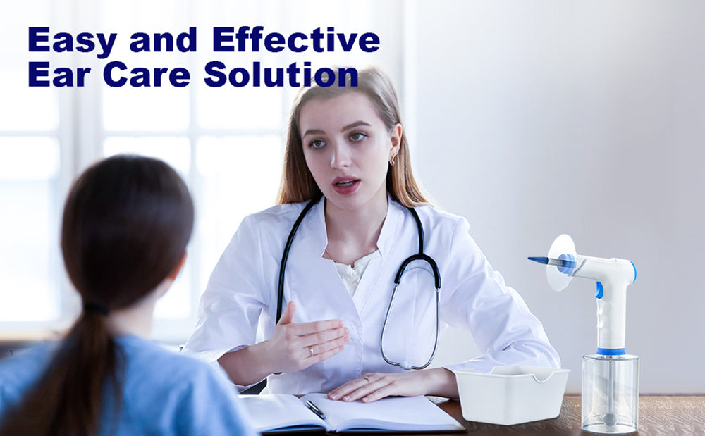 SUNUO W30 Chytrý neviditelný čistič uší, láhev na vodu 500 ml, 4 režimy, baterie 2000 mAh, 360stupňové vyplachování