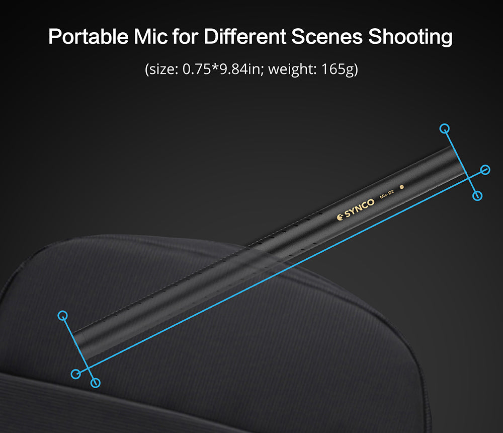 SYNCO D2 hyperkardioidní shotgun mikrofon