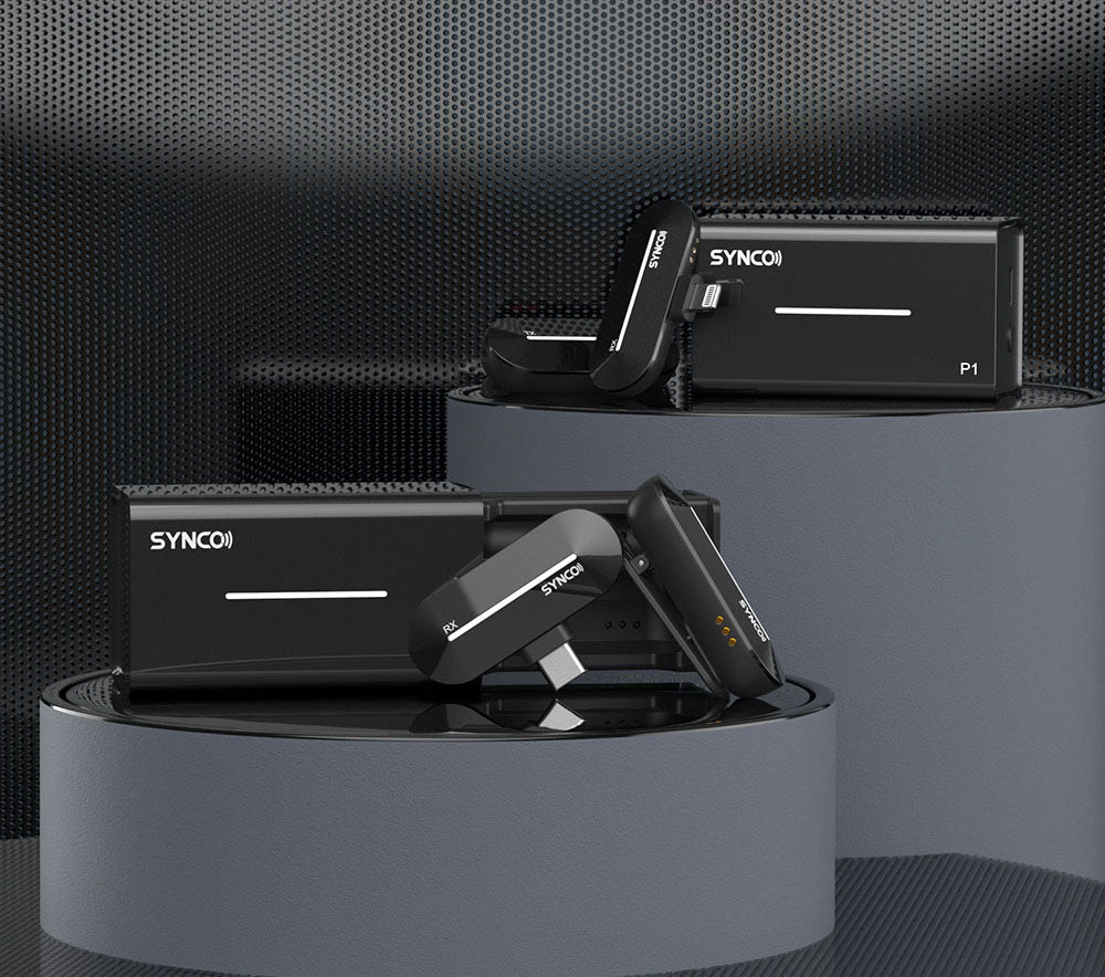 Bezdrátový kondenzátorový mikrofon SYNCO P1S pro zařízení Android s konektorem Type-C, automatické párování kontaktů, přenos 150 m - přijímač Type-C