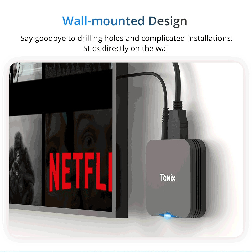 Mini TV box TANIX TX1, Android 10, Allwinner H313, vestavěná WiFi, 1GB RAM 8GB ROM, podpora 4K dekódování, 1*AV, 1*HDMI, 1*USB 2.0