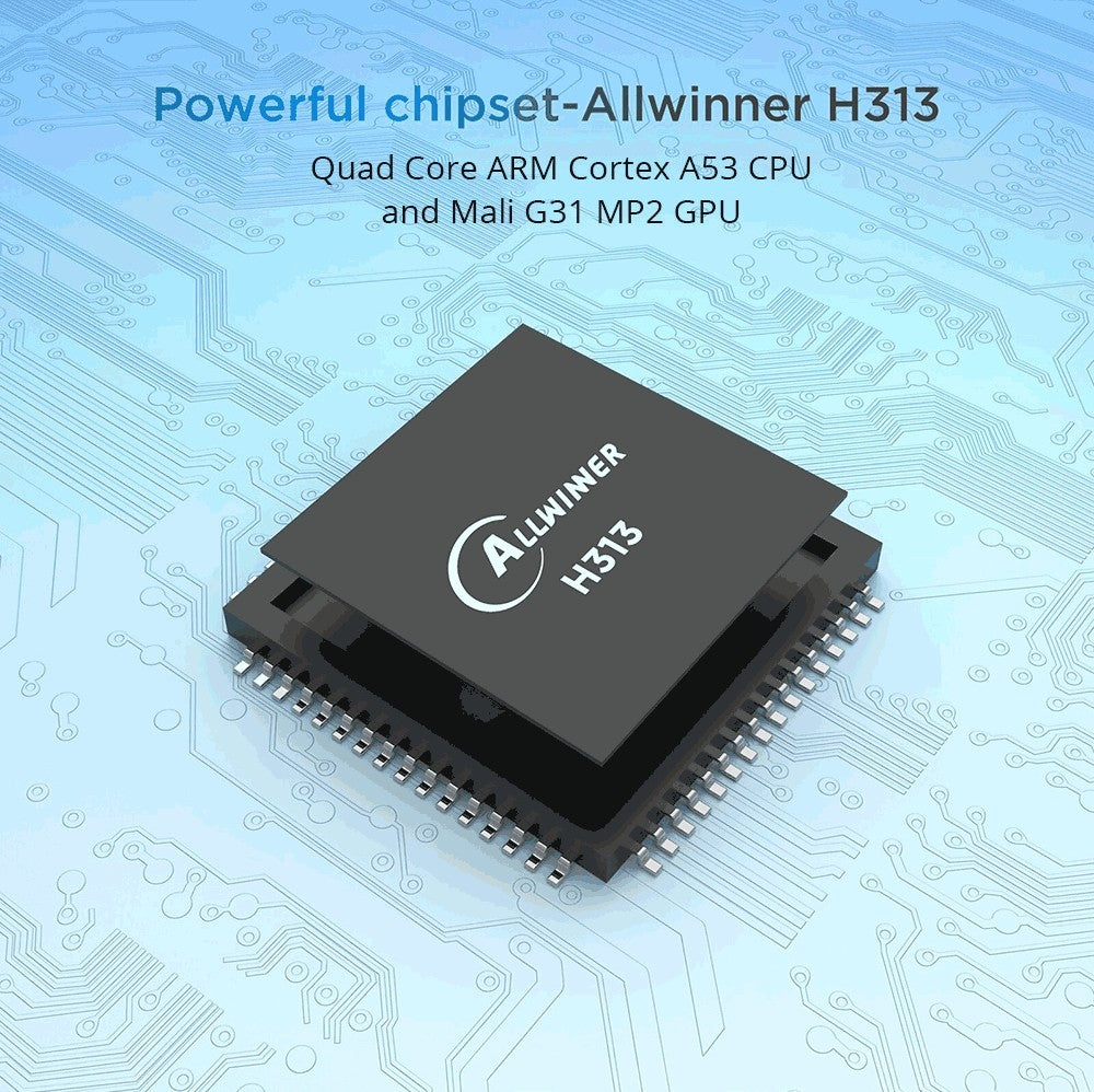 Mini TV box TANIX TX1, Android 10, Allwinner H313, vestavěná WiFi, 1GB RAM 8GB ROM, podpora 4K dekódování, 1*AV, 1*HDMI, 1*USB 2.0