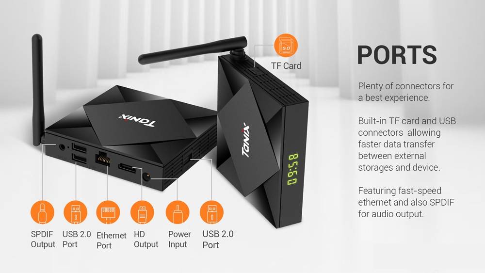 TV box TANIX TX6S s Androidem 10.0, AllWinner H616, 4 GB DDR3 RAM, 64 GB eMMC ROM, 2.4/5.8G, duální WiFi, 100 Mbps LAN, USB 2.0