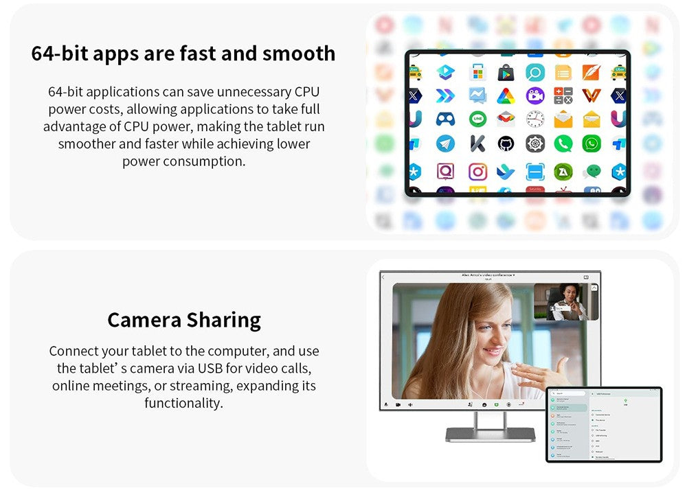 Tablet Teclast P30 10,1 palce, Android 15, 4 GB RAM 64 GB ROM, 5MP AI duální fotoaparát, rozlišení 1280x800, Qcta-Core, baterie 6000 mAh, Type-C/GMS/WiFi/Bluetooth/3,5mm Jack