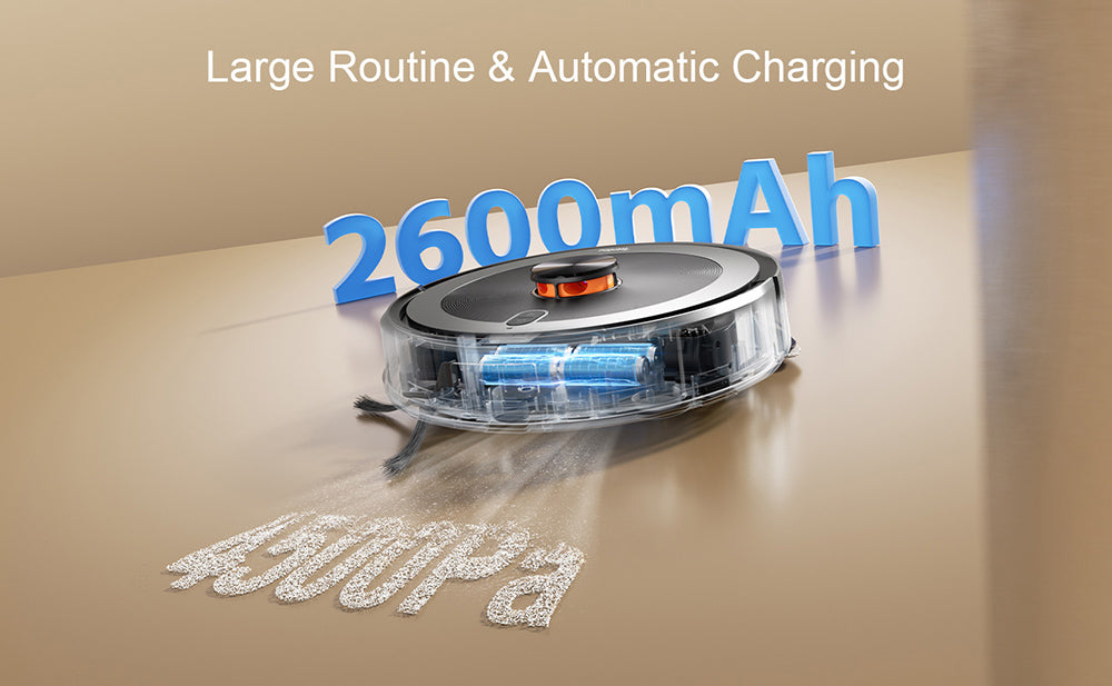 Robotický vysavač a mop Teendow D10S MAX 2 v 1 s automatickým vyprazdňováním, výkonným sacím tlakem 4500 Pa a inteligentním mapováním