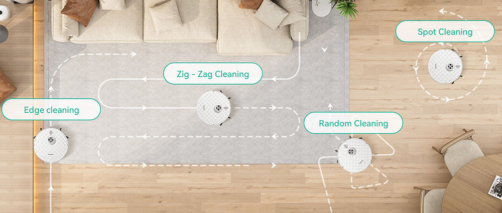 Robotický vysavač Tesvor S8 Pro 2 v 1 s funkcí stírání, sacím tlakem 6000 Pa, navigací LiDAR, dobou provozu 240 minut, ovládáním pomocí aplikace/Alexy