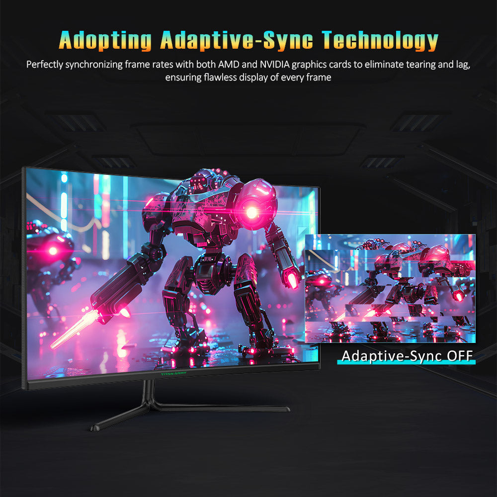 Herní monitory TITAN ARMY C32C1S s úhlopříčkou 31,5 palce, rozlišením 2K a vysokou obnovovací frekvencí 240 Hz