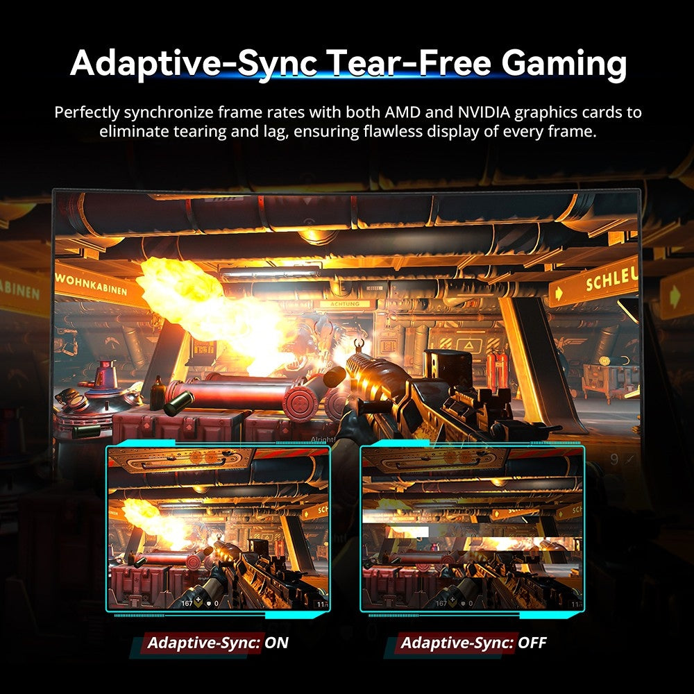 Herní monitor TITAN ARMY C34CHR, 34palcová zakřivená obrazovka 1500R 3440x1440 WQHD, obnovovací frekvence 165 Hz, 1ms MPRT, adaptivní synchronizace, 99 % sRGB, podpora PIP a PBP displejů, podsvícení pro e-sporty, nástěnný držák s nastavením náklonu, tlumení modrého světla