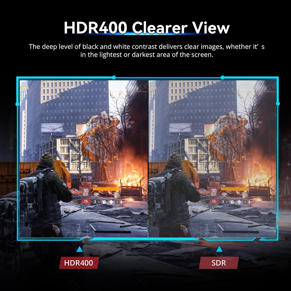 Herní monitor TITAN ARMY C34CHR, 34palcová zakřivená obrazovka 1500R 3440x1440 WQHD, obnovovací frekvence 165 Hz, 1ms MPRT, adaptivní synchronizace, 99 % sRGB, podpora PIP a PBP displejů, podsvícení pro e-sporty, nástěnný držák s nastavením náklonu, tlumení modrého světla