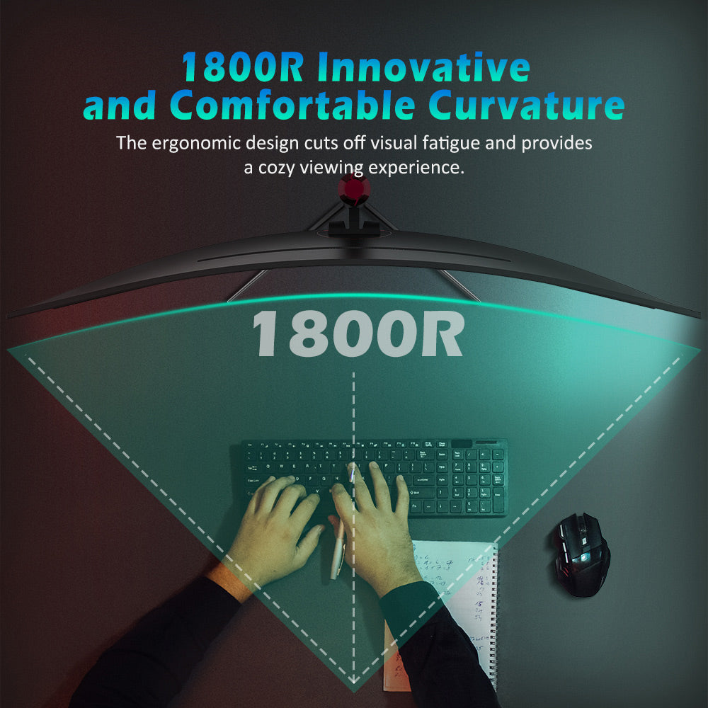 Herní monitor TITAN ARMY C49SHC 49 palců, 3840*1080 CSOT HVA panel, nadměrně velká zakřivená obrazovka 32:9, vysoká obnovovací frekvence 144 Hz, inteligentní rozdělená obrazovka PIP/PBP, adaptivní synchronizace, 1*HDMI 2.0, 1*DP 1.4, 1*USB-C s plnými funkcemi, 1*USB-B, 2*USB-A, zpětné nabíjení 65 W