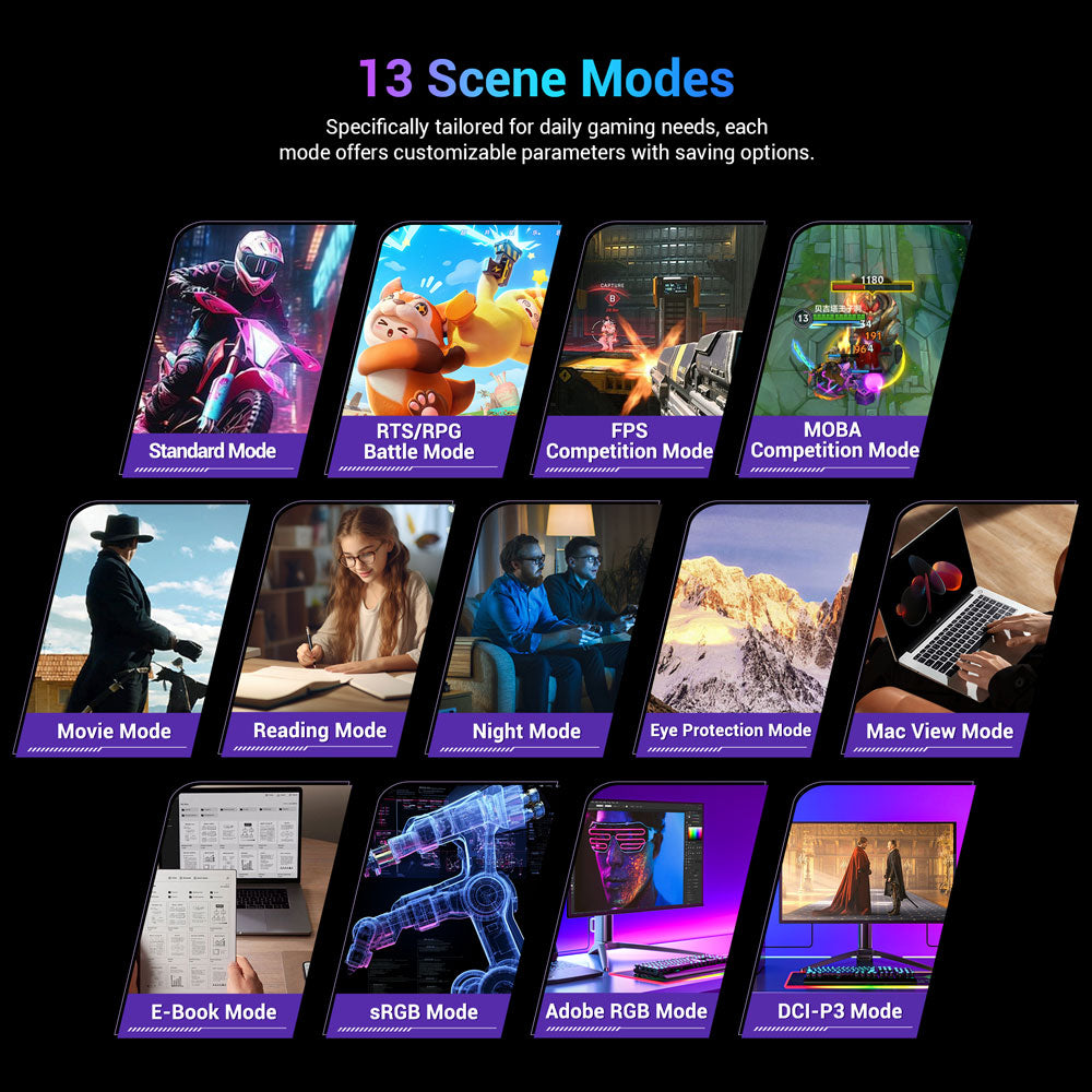 Herní monitor TITAN ARMY G27T8T, 26,5palcový QD-OLED displej s rozlišením 2560*1440, obnovovací frekvence 360 ​​Hz, GTG odezva 0,03 ms, 1000 nitů, HDR 400, Adaptive-Sync, herní asistent, nabíjení 65 W přes Type-C, dva reproduktory, ambientní osvětlení, 2x HDMI 2.1, 1x DP 1.4, 1x USB-A, 1x USB-B, 1x audio