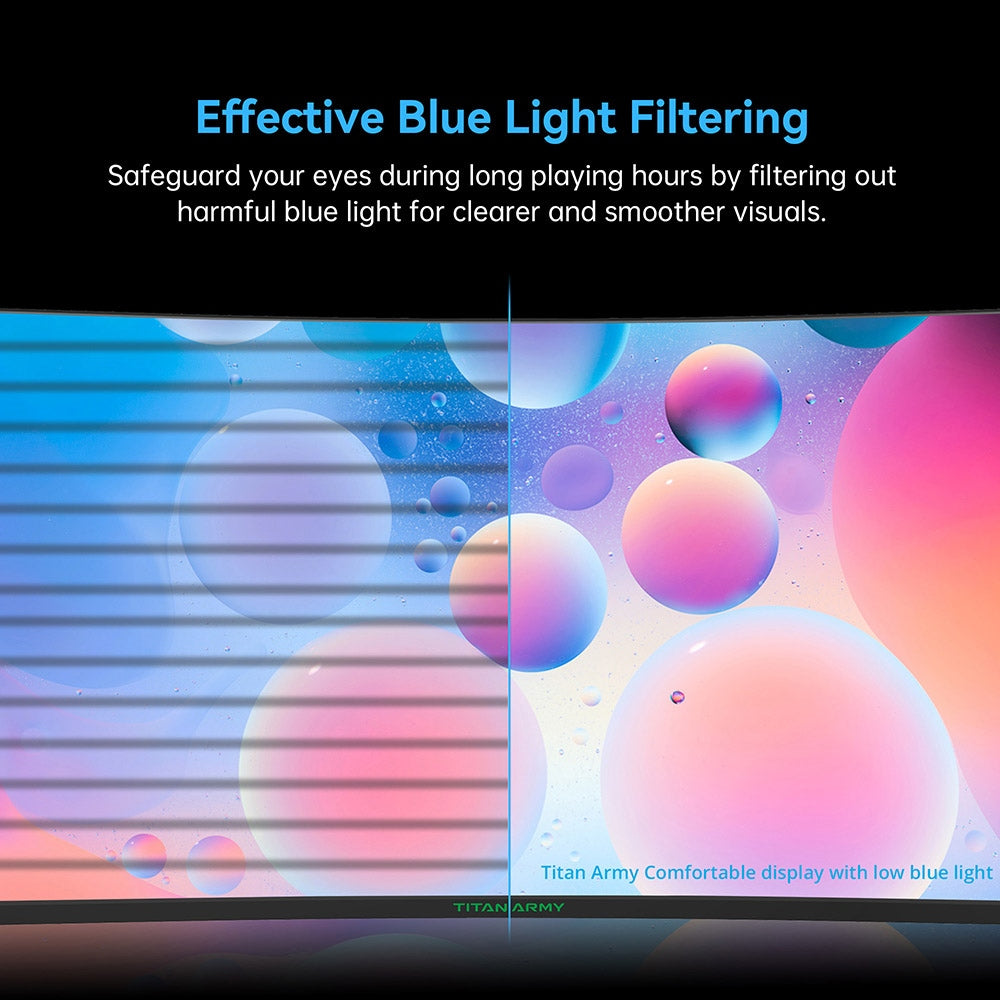 Herní monitor TITAN ARMY N32SQ PLUS se zakřiveným displejem, 31,5palcový panel 1500R 16:9 VA, obnovovací frekvence 144 Hz, rozlišení 2560x1440, 99% pokrytí sRGB, doba odezvy 1 ms MPRT, low-blue, podpora herního režimu FPS/RTS, 2x HDMI 2.0, 2x DP 1.4, 1x audio, nastavení náklonu s montáží na zeď