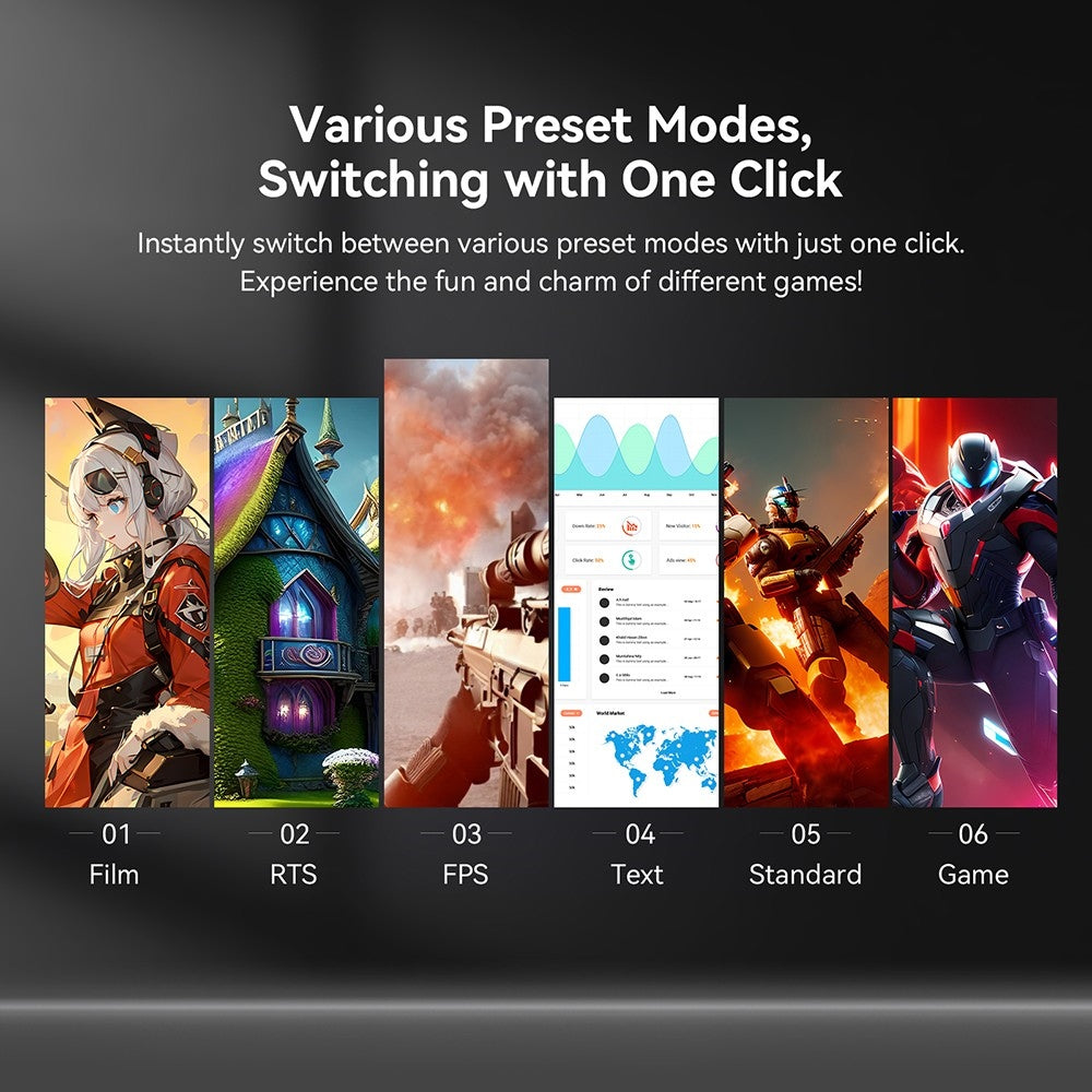 Herní monitor TITAN ARMY P24H2P, 24palcový IPS panel, obnovovací frekvence 100 Hz, rozlišení 1920x1080 FHD, 99% sRGB, adaptivní synchronizace, inteligentní optimalizace DCR, redukce modrého světla, 1x HDMI 1.4, 1x VGA, 1x audio, nastavení náklonu, držák VESA